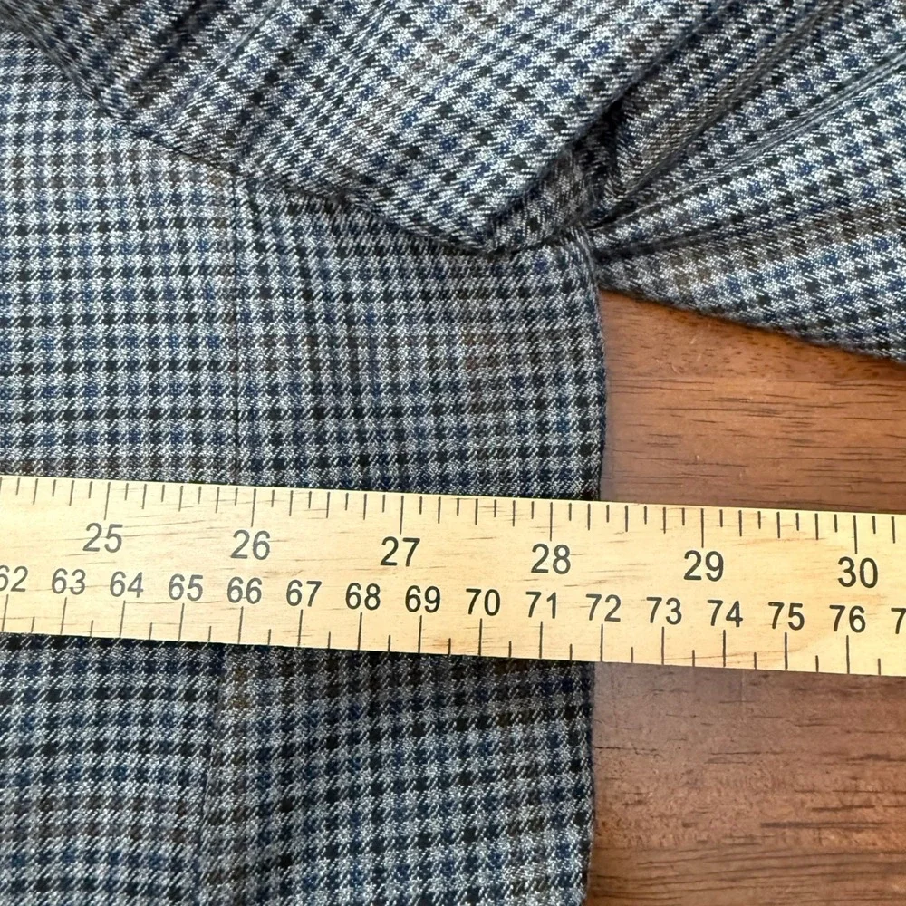 Oak Hill Sport Coat Mens 3XL 54/56R Blue Brown Houndstooth Check Blazer Jacket